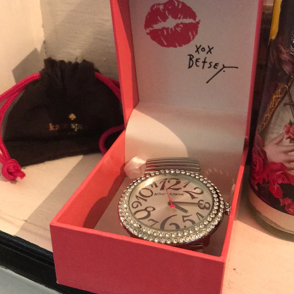 Rhinestone Betsy Johnson Watch💋💋💋